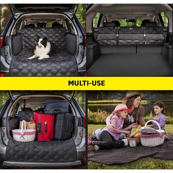 Meadowlark SUV Dog Seat Covers Cargo Liner Black Double Stitched & Extra Padded - Picture 1 of 11
